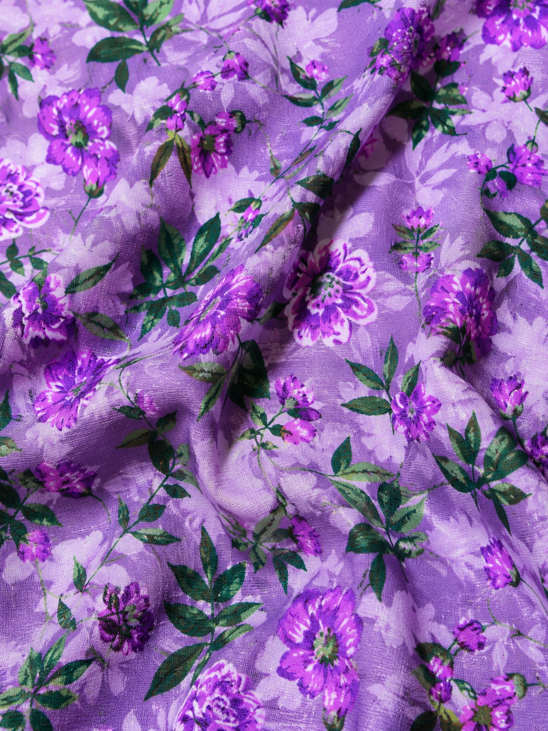Lilac Purple Floral Embroidered Kameez & Trouser Set
