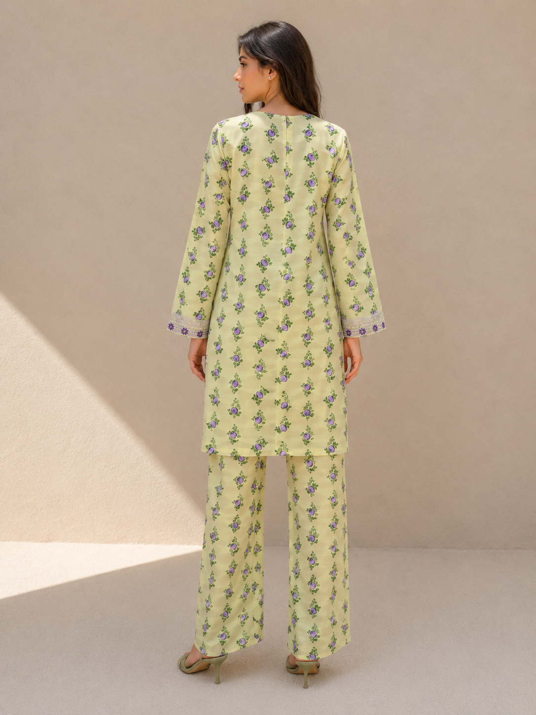 Spring Bloom Pastel Yellow 2 Piece Suit